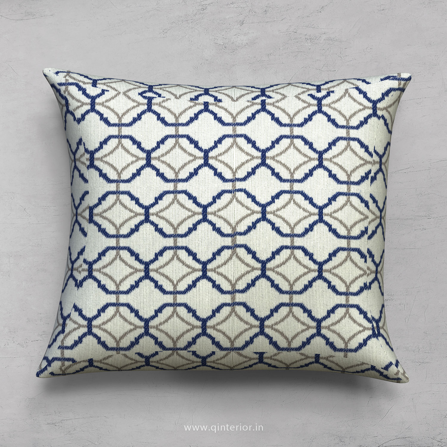 Blue Jaquard Cushion With Cushion Cover - CUS001 JQ