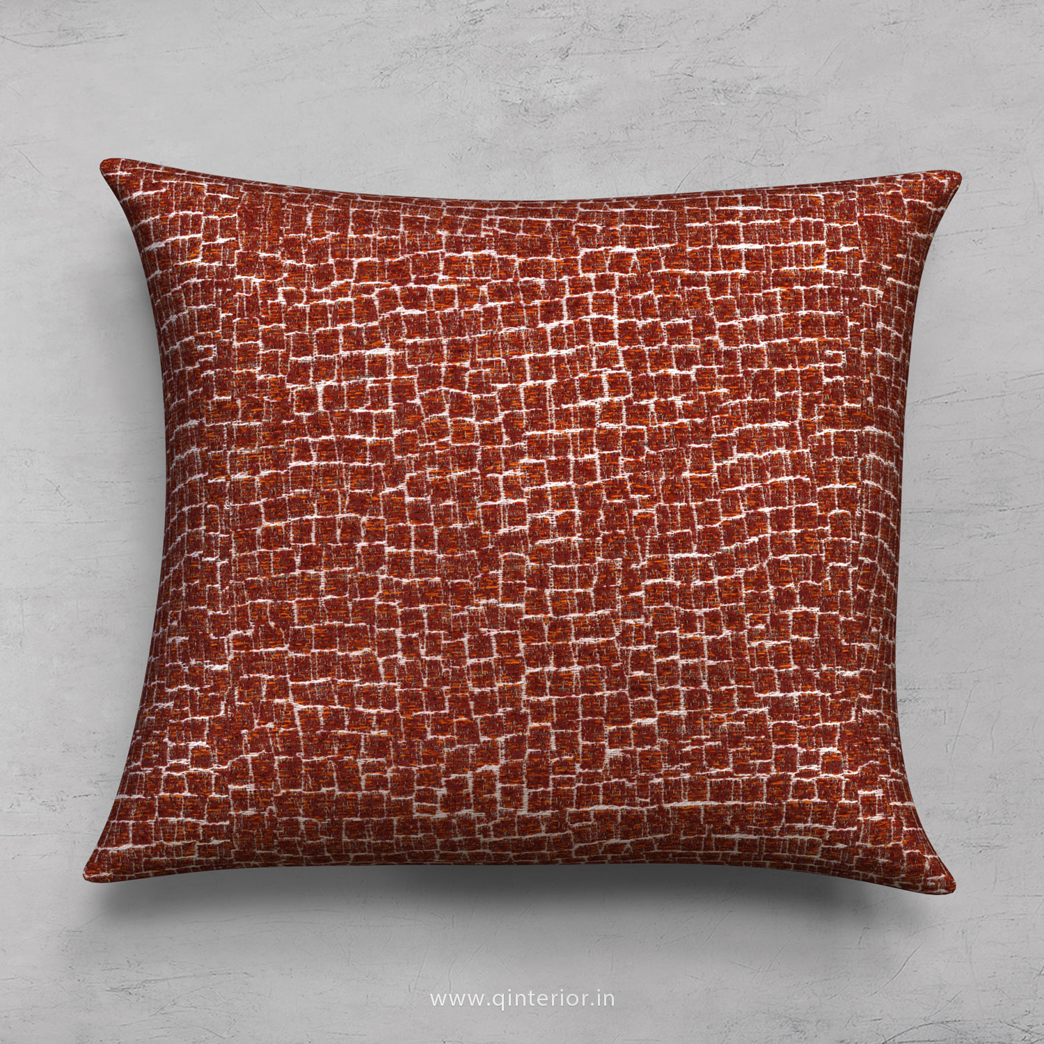 Red Jaquard Cushion With Cushion Cover - CUS001 JQ33