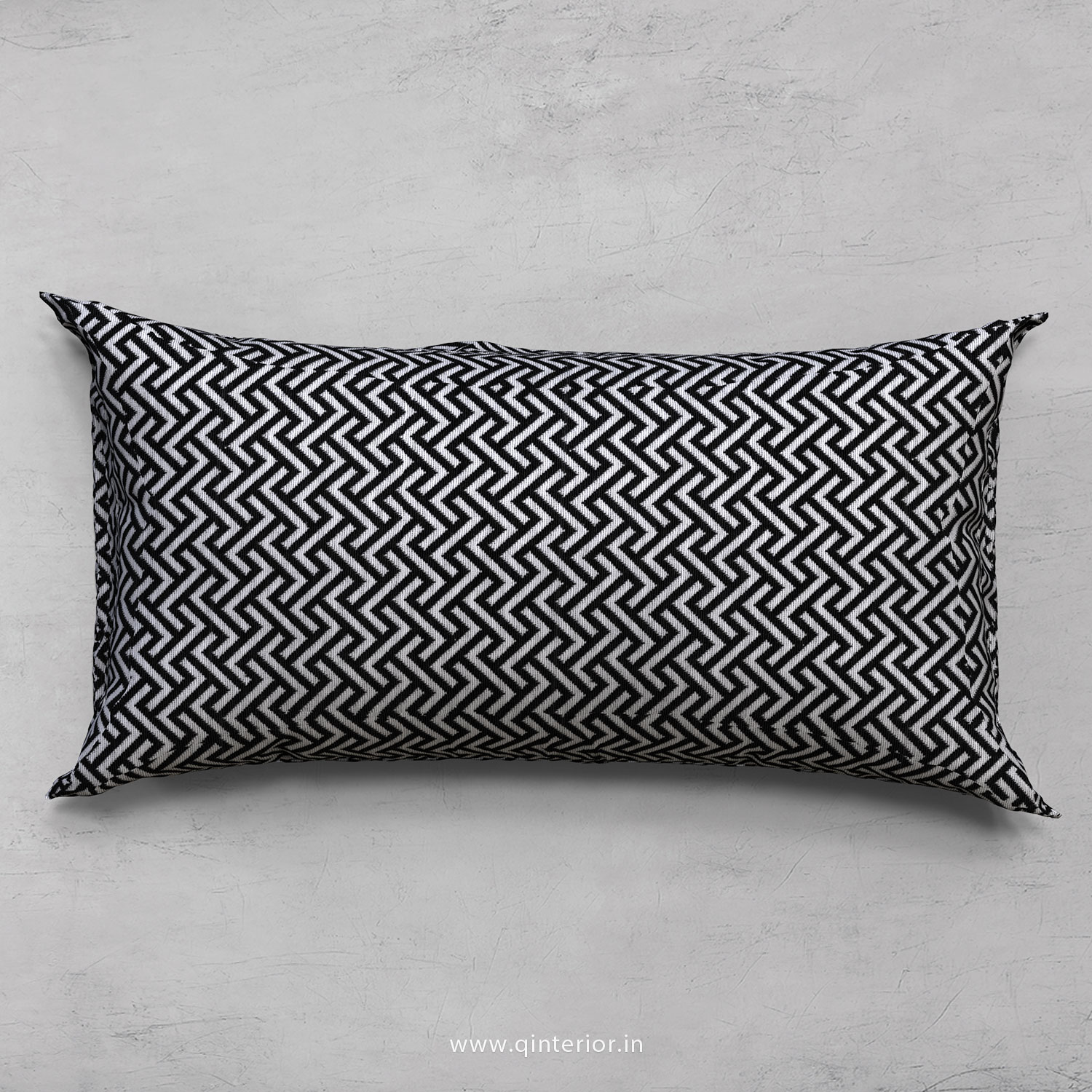 Black Zigzag Cushion With Cushion Cover - CUS002 JQ