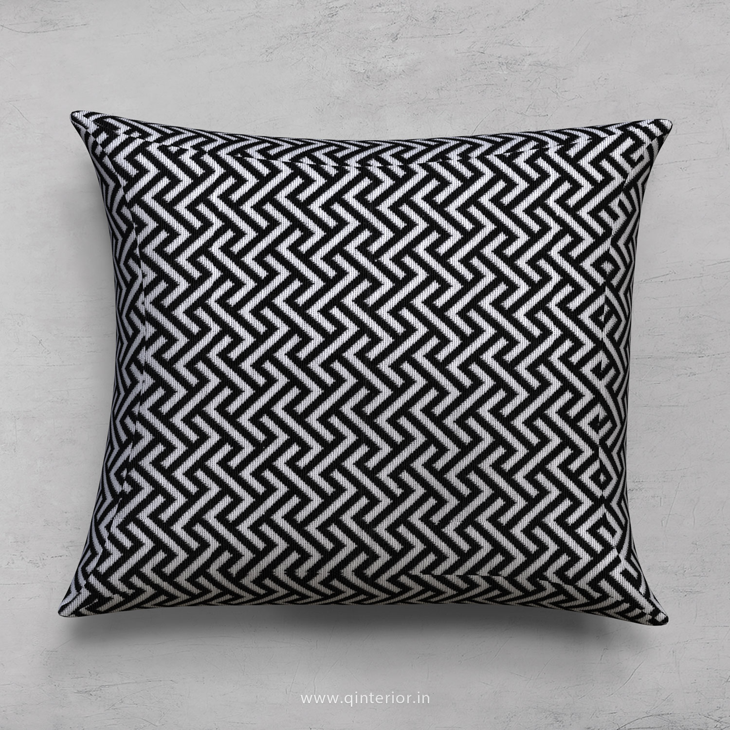 Black Zigzag Cushion With Cushion Cover - CUS001 BG