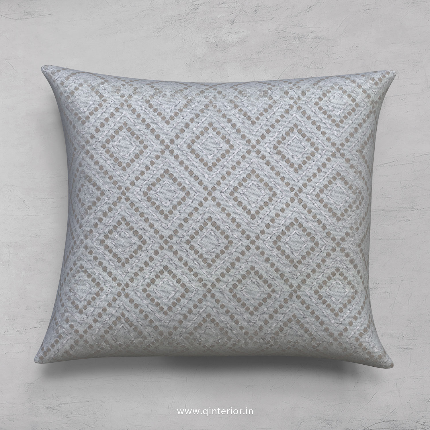 Grey Jaquard Cushion With Cushion Cover - CUS001 JQ17
