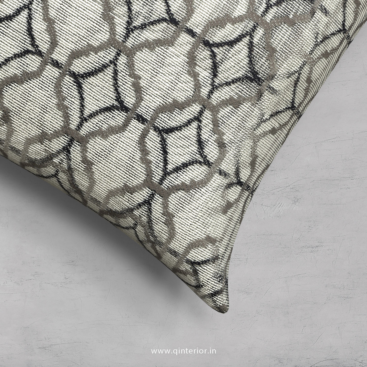 Grey Jaquard Cushion With Cushion Cover - CUS001 JQ