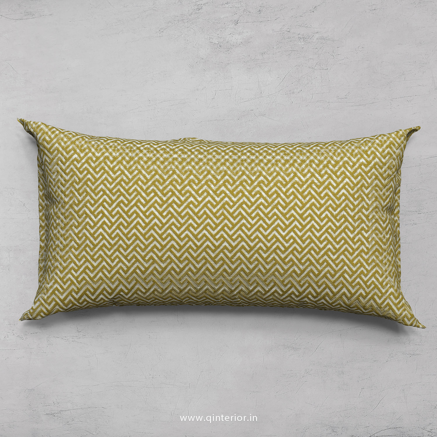Green Zigzag Cushion With Cushion Cover - CUS001 JQ