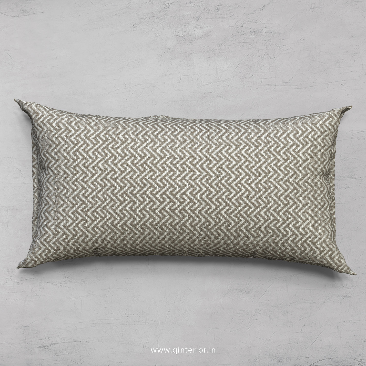 Grey Zigzag Cushion With Cushion Cover - CUS001 JQ