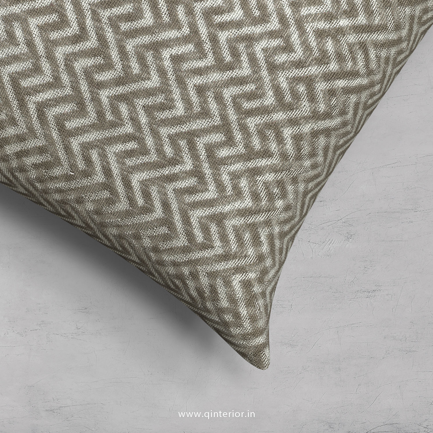 Grey Zigzag Cushion With Cushion Cover - CUS001 JQ