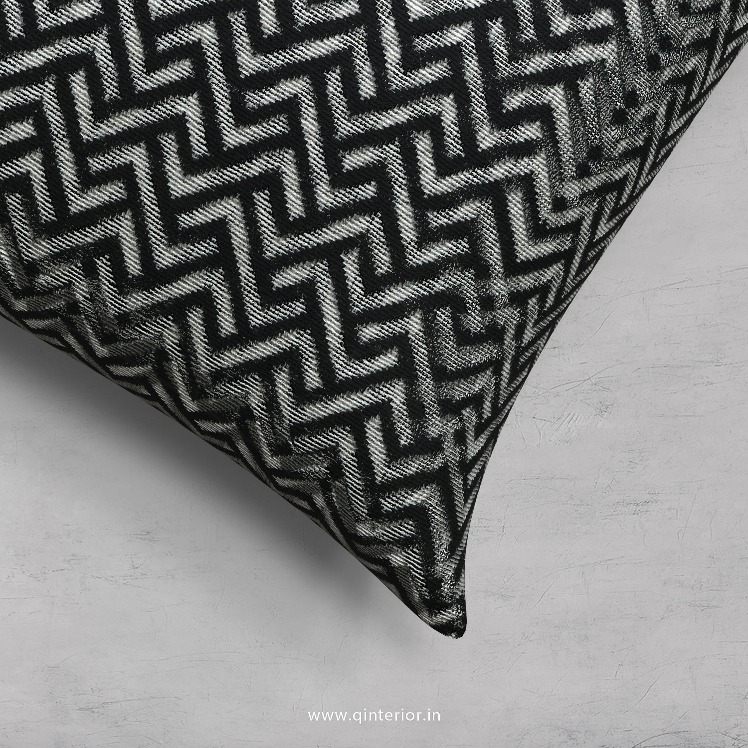 Black Zigzag Cushion With Cushion Cover - CUS001 JQ