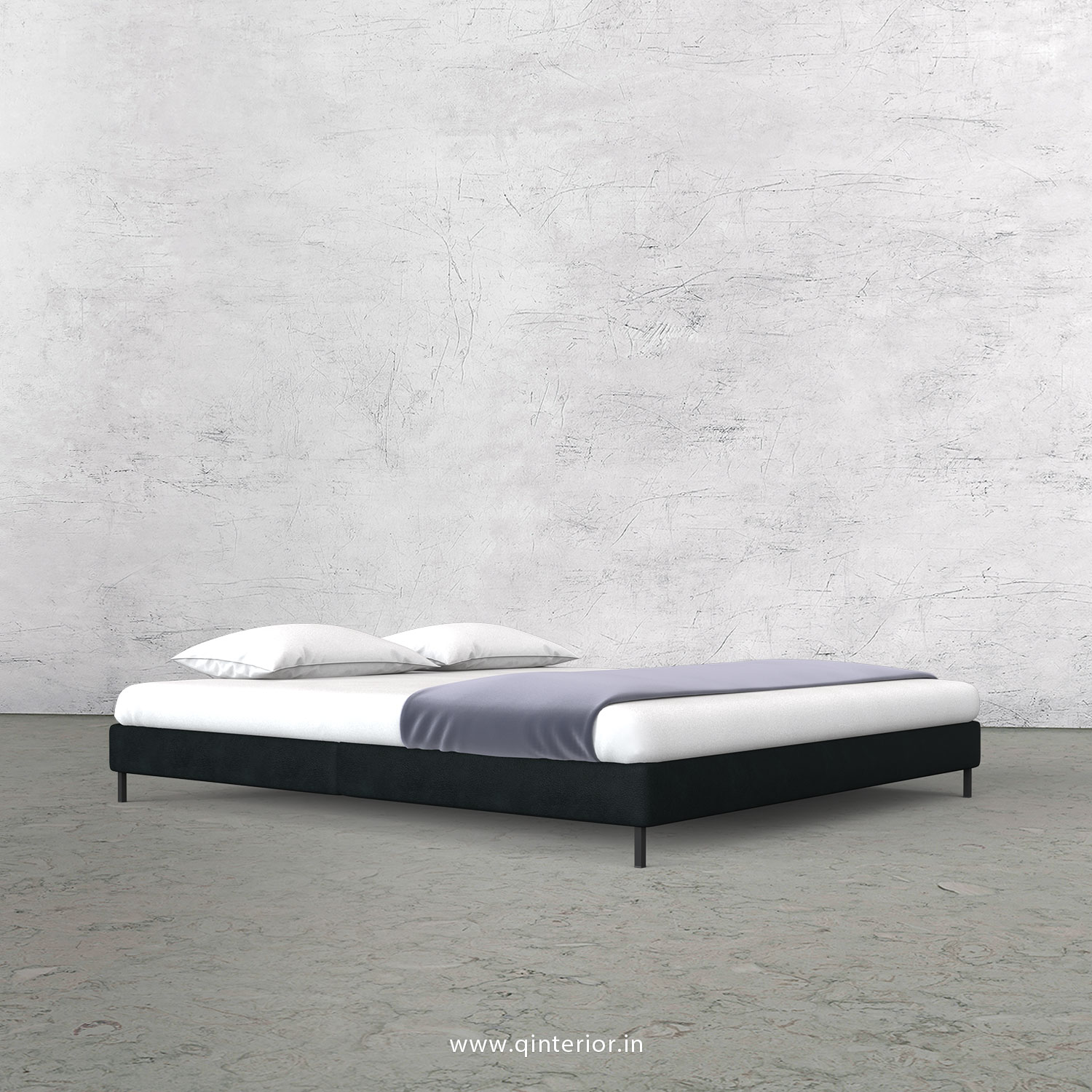 Punto King Sized Bed in Fab Leather Fabric - KBD005 FL13