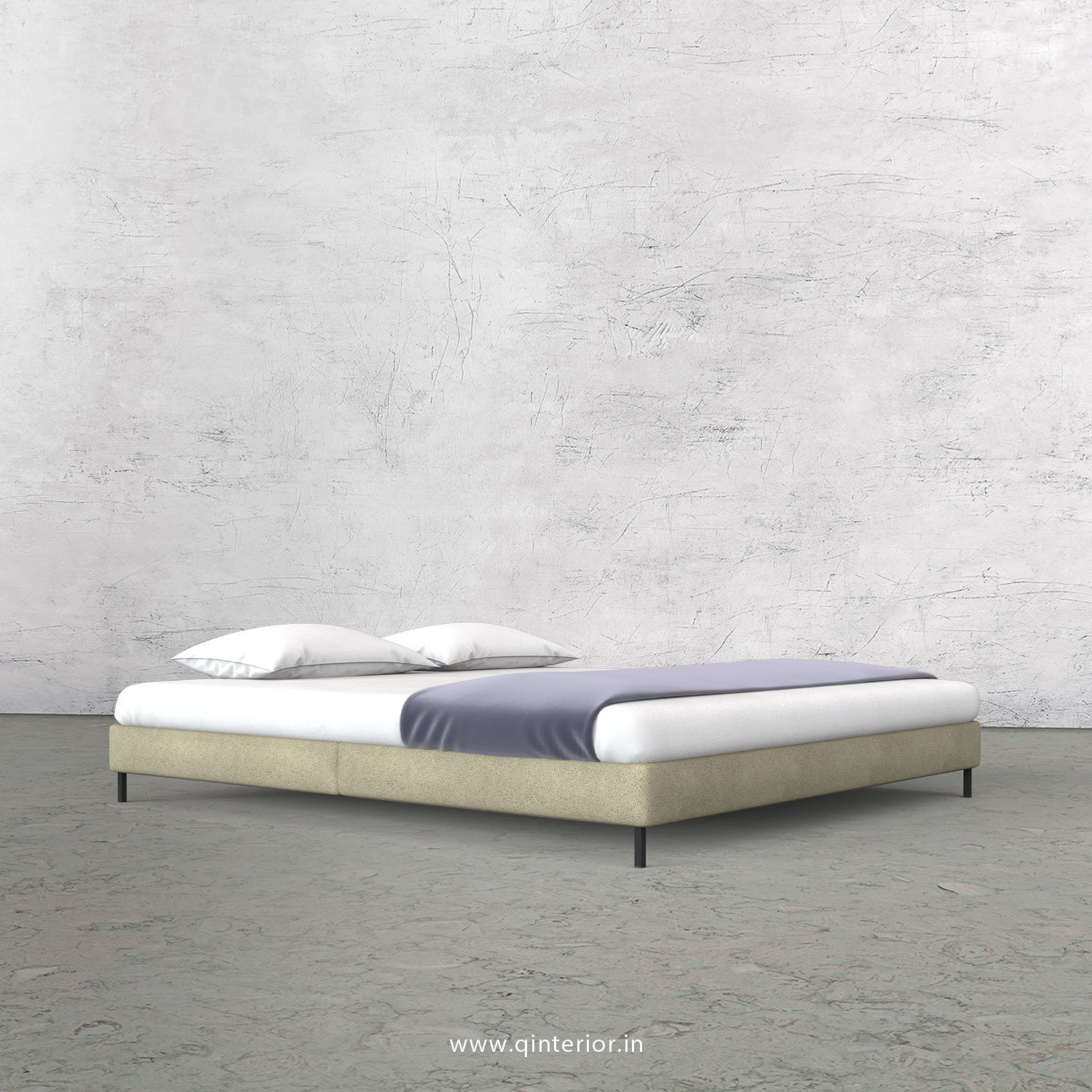 Punto King Sized Bed in Fab Leather Fabric - KBD005 FL01