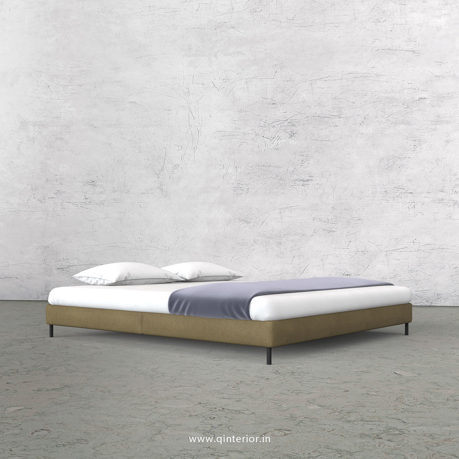 Punto King Sized Bed in Fab Leather Fabric - KBD005 FL03