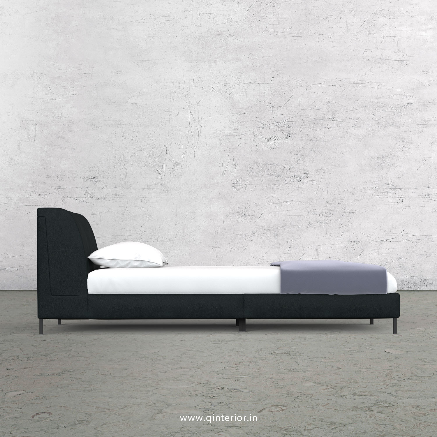 Luxura King Size Bed in Fab Leather Fabric - KBD003 FL13