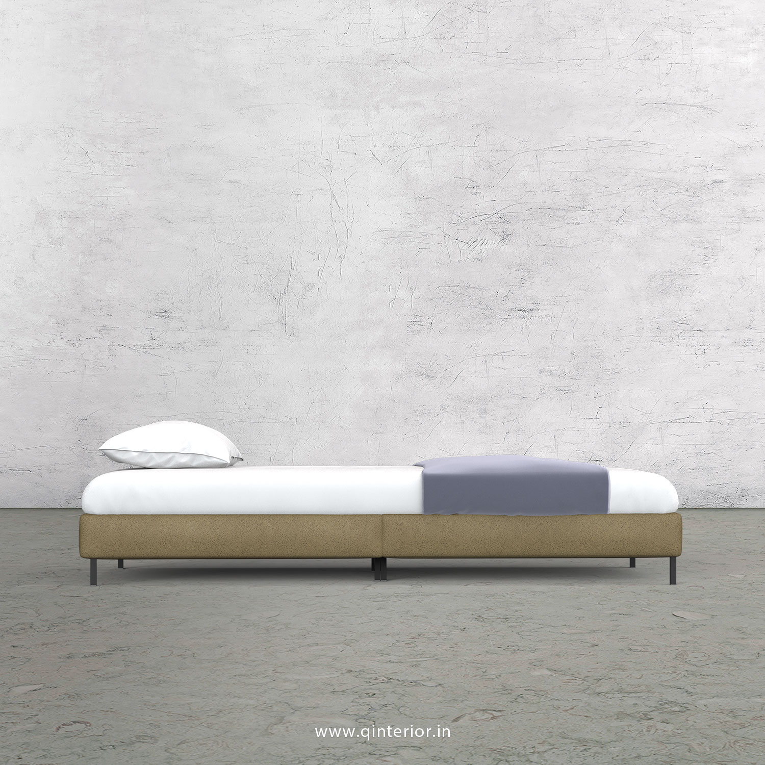 Punto King Sized Bed in Fab Leather Fabric - KBD005 FL03