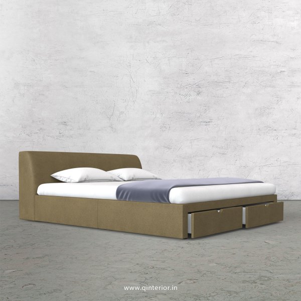 Luxura Queen Storage Bed in Fab Leather Fabric - QBD001 FL01