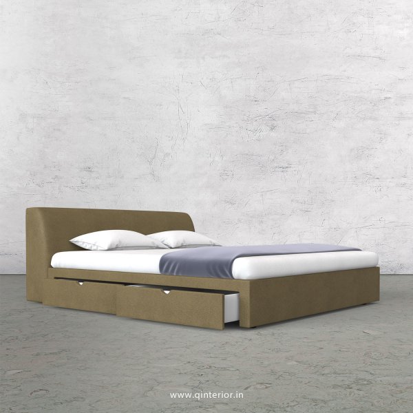 Luxura King Size Storage Bed in Fab Leather Fabric - KBD007 FL01