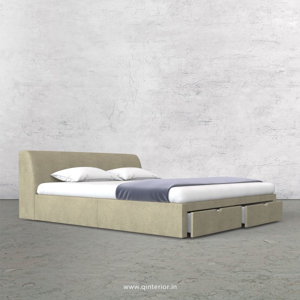 Luxura Queen Storage Bed in Fab Leather Fabric - QBD001 FL10