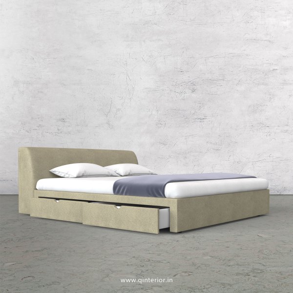 Luxura Queen Storage Bed in Fab Leather Fabric - QBD007 FL10