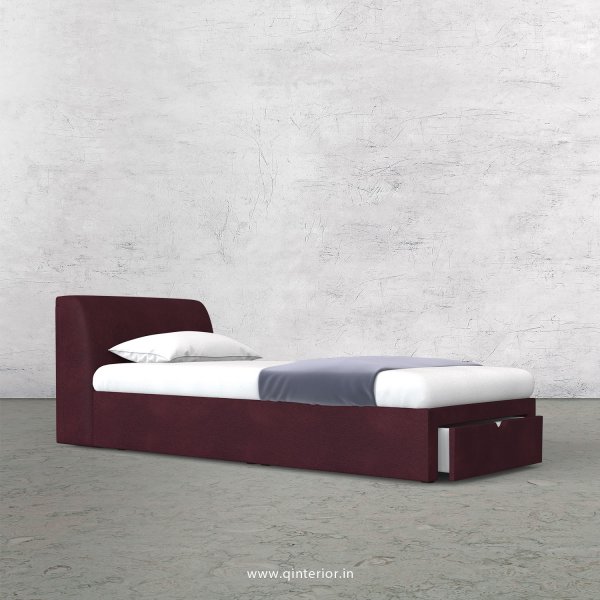Luxura Single Storage Bed in Fab Leather Fabric - SBD001 FL12