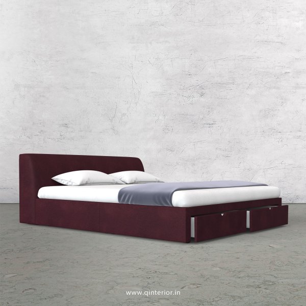 Luxura King Size Storage Bed in Fab Leather Fabric - KBD001 FL12
