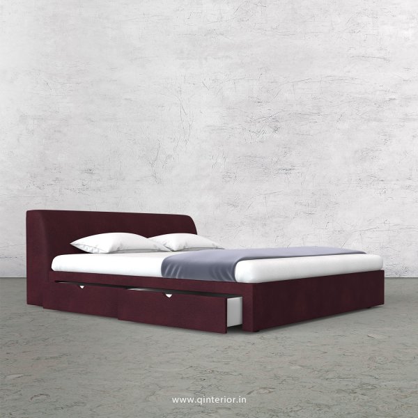 Luxura Queen Storage Bed in Fab Leather Fabric - QBD007 FL12