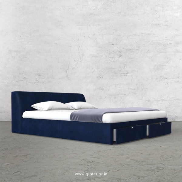 Luxura Queen Storage Bed in Fab Leather Fabric - QBD001 FL13