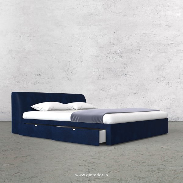 Luxura Queen Storage Bed in Fab Leather Fabric - QBD007 FL13