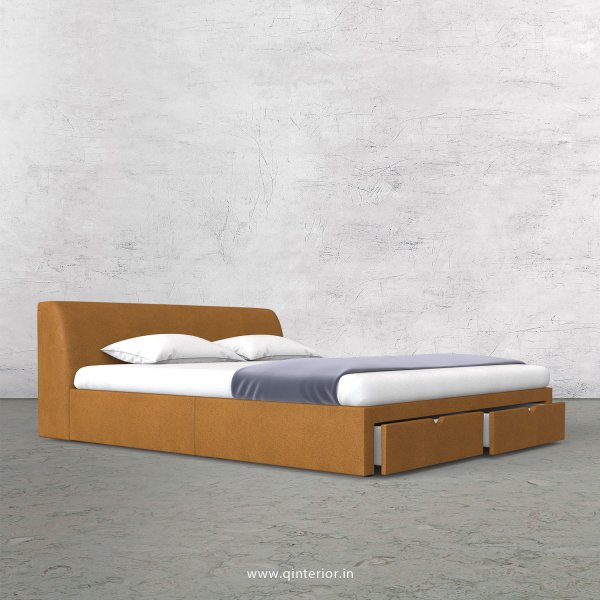 Luxura King Size Storage Bed in Fab Leather Fabric - KBD001 FL14