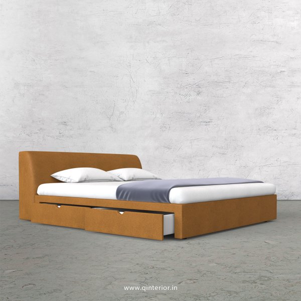 Luxura King Size Storage Bed in Fab Leather Fabric - KBD007 FL14