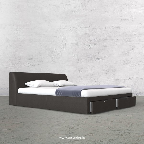 Luxura King Size Storage Bed in Fab Leather Fabric - KBD001 FL15