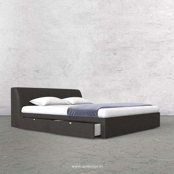 Luxura King Size Storage Bed in Fab Leather Fabric - KBD007 FL15