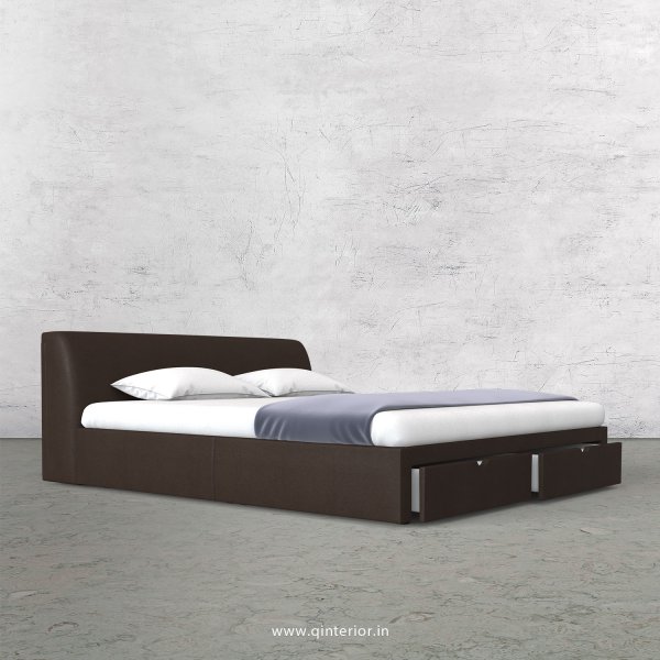 Luxura King Size Storage Bed in Fab Leather Fabric - KBD001 FL16