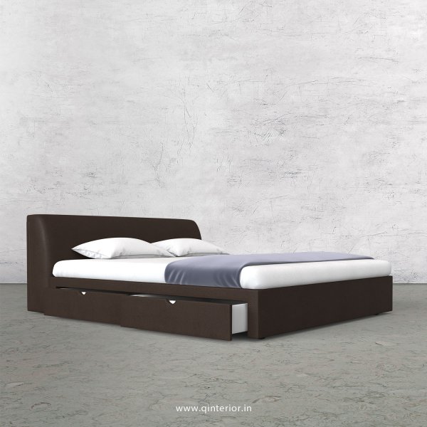 Luxura King Size Storage Bed in Fab Leather Fabric - KBD007 FL16