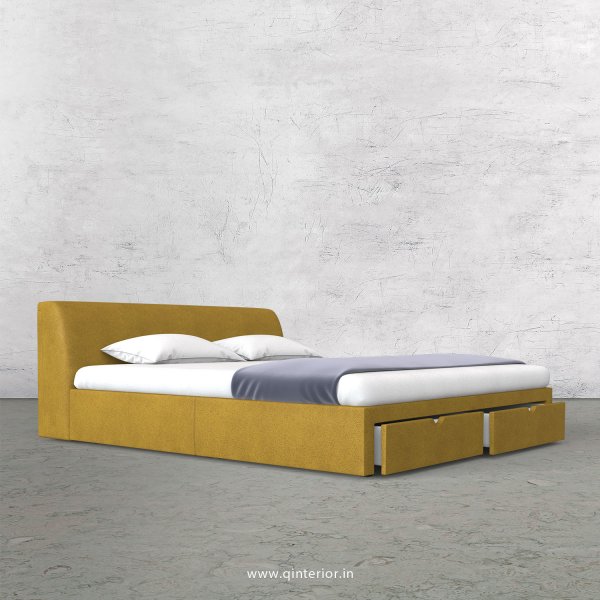 Luxura King Size Storage Bed in Fab Leather Fabric - KBD001 FL18
