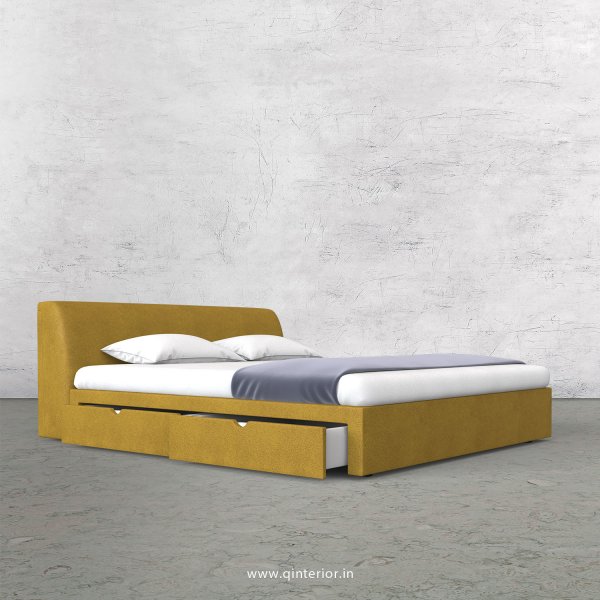 Luxura Queen Storage Bed in Fab Leather Fabric - QBD007 FL18