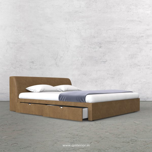 Luxura Queen Storage Bed in Fab Leather Fabric - QBD007 FL02