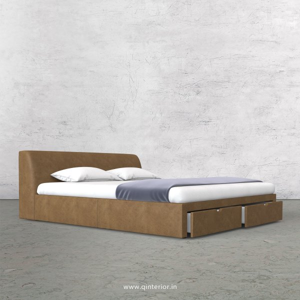 Luxura Queen Storage Bed in Fab Leather Fabric - QBD001 FL02