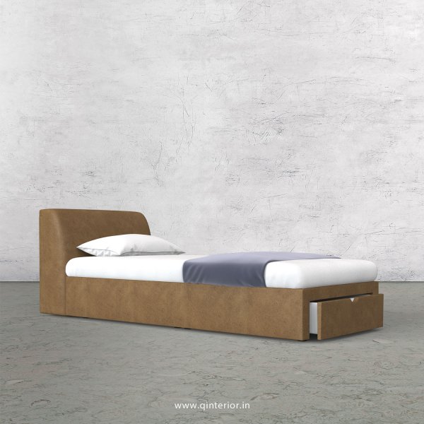 Luxura Single Storage Bed in Fab Leather Fabric - SBD001 FL02