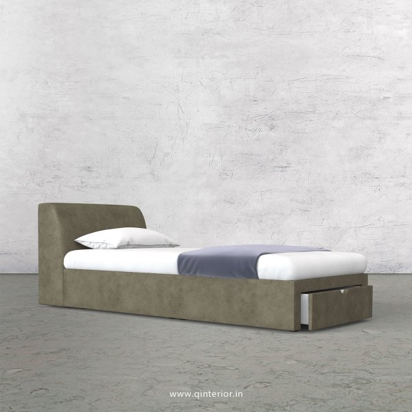 Luxura Single Storage Bed in Fab Leather Fabric - SBD001 FL03