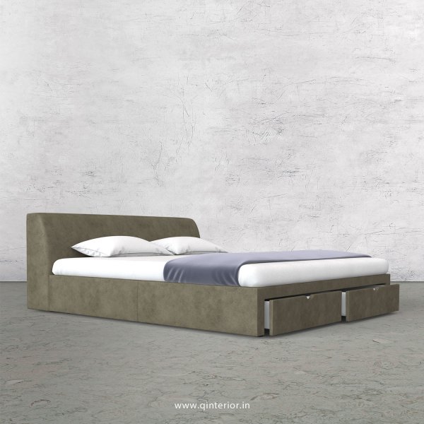 Luxura King Size Storage Bed in Fab Leather Fabric - KBD001 FL03