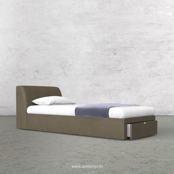 Luxura Single Storage Bed in Fab Leather Fabric - SBD001 FL06