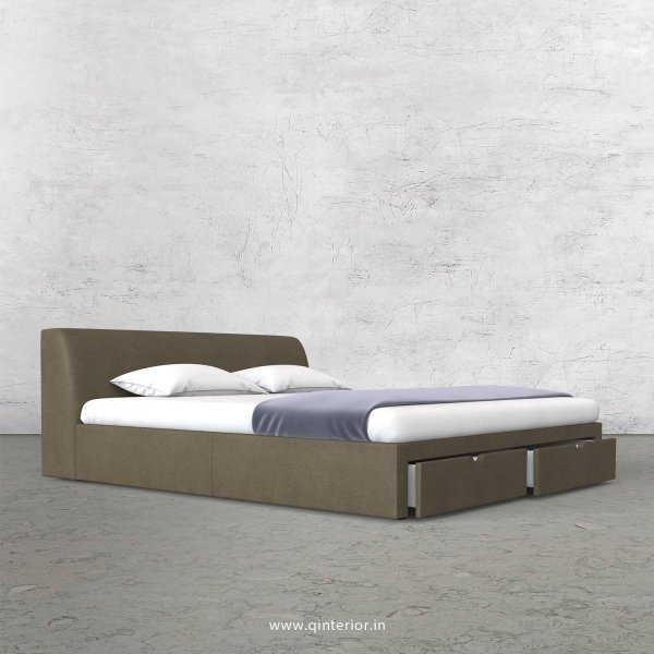 Luxura Queen Storage Bed in Fab Leather Fabric - QBD001 FL06