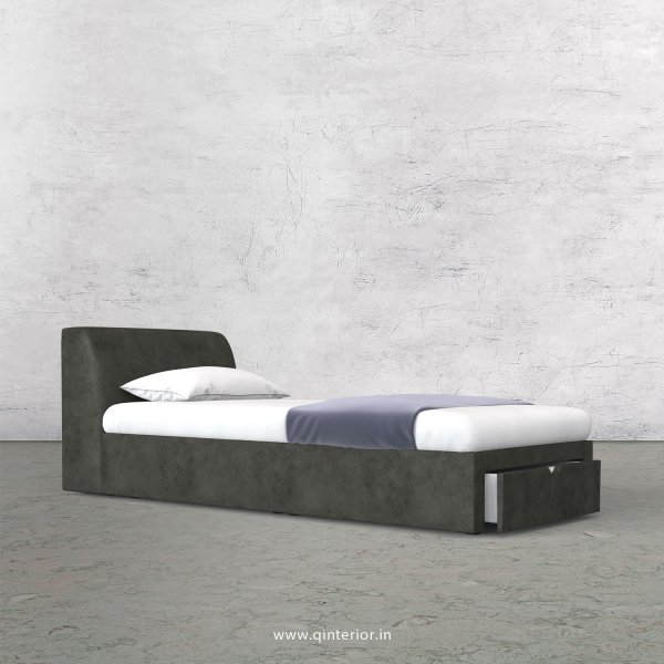 Luxura Single Storage Bed in Fab Leather Fabric - SBD001 FL07