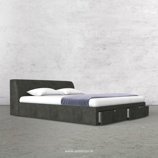 Luxura Queen Storage Bed in Fab Leather Fabric - QBD001 FL07