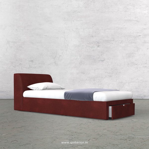 Luxura Single Storage Bed in Fab Leather Fabric - SBD001 FL08