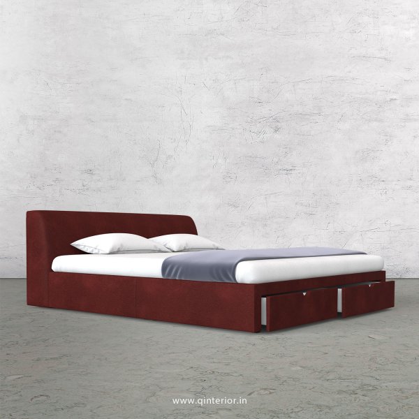 Luxura King Size Storage Bed in Fab Leather Fabric - KBD001 FL08