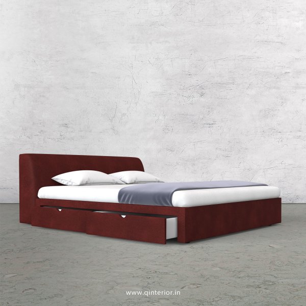 Luxura Queen Storage Bed in Fab Leather Fabric - QBD007 FL08