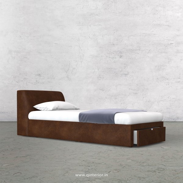 Luxura Single Storage Bed in Fab Leather Fabric - SBD001 FL09