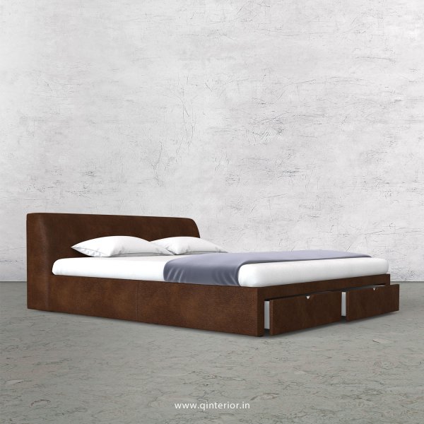 Luxura Queen Storage Bed in Fab Leather Fabric - QBD001 FL09