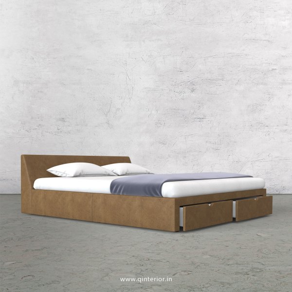 Viva Queen Storage Bed in Fab Leather Fabric - QBD007 FL02
