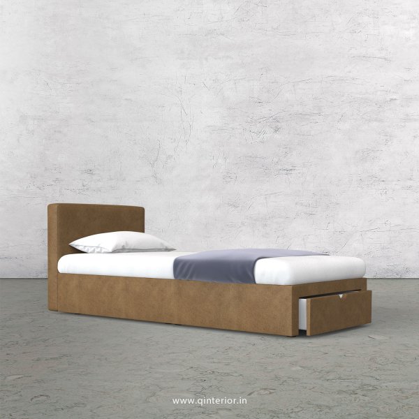 Nirvana Single Storage Bed in Fab Leather Fabric - SBD001 FL02