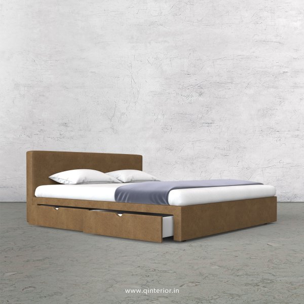 Nirvana Queen Storage Bed in Fab Leather Fabric - QBD007 FL02
