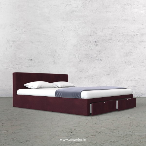 Nirvana Queen Storage Bed in Fab Leather Fabric - QBD001 FL12